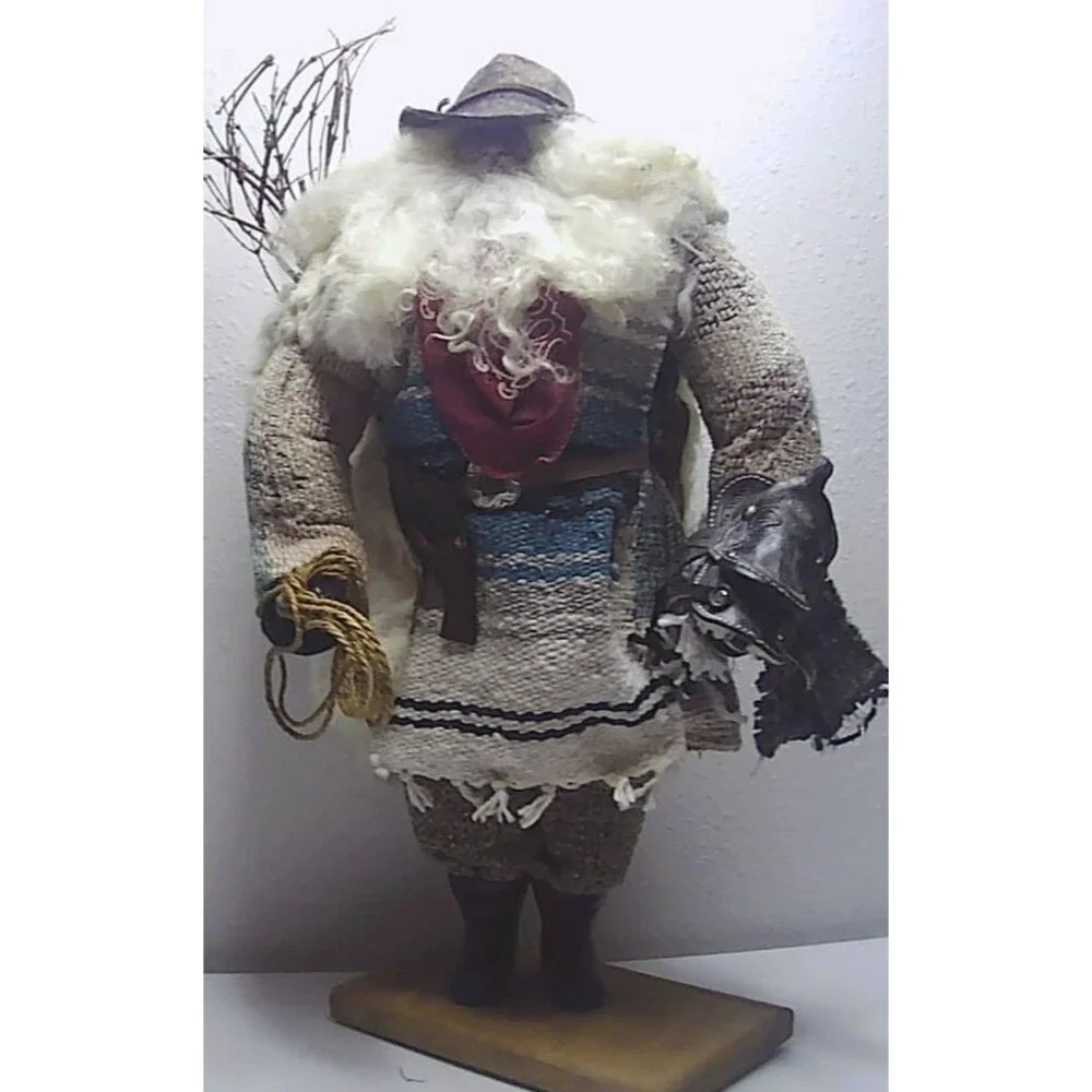 VTG 1994 Jana Southwick Santa Rustler Cowboy w/ Fur 18
